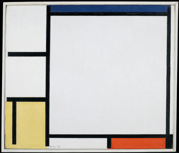 Composition with Blue, Red, Yellow and Black, 1922 (oil on canvas)