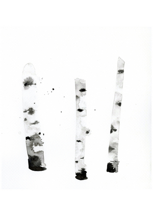 Ghost Birch, 2022 (watercolour on Langton, 300 gsm cold-pressed paper)