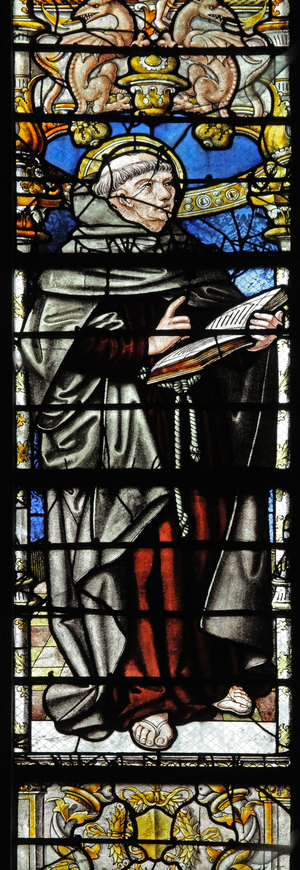 Window w1 depicting St Thibault (stained glass)