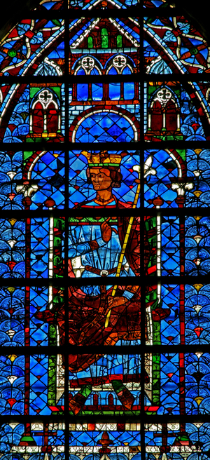 Window w122 depicting a king (stained glass)