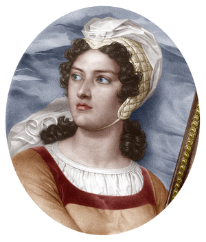 Jeanne Hachette, she defended Beauvais (France) in 1473 against  Charles the Bold,
