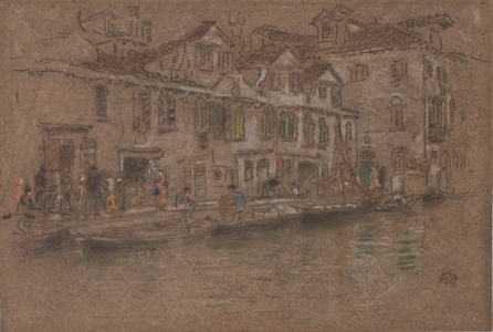 Fondamente dei Mori, c. 1879-80 (pastel and chalk on brown paper)