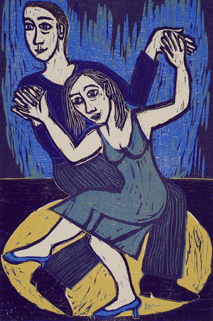 Round Midnight, 2012 (woodcut)