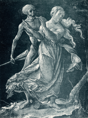 The Death capturing a girl