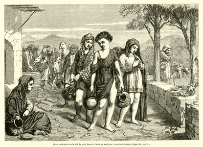 Il ne resta pas dans la cite de quoi donner a boire un seul jour a tous les habitants (engraving)