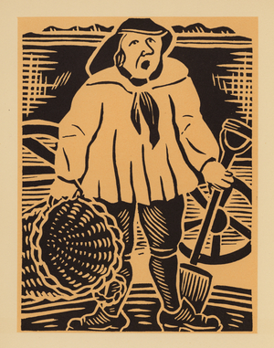 Old London: Dustman (woodcut)
