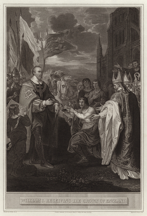 William I receiving the Crown of England (engraving)