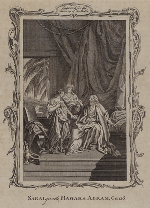 Sarai giveth Hagar to Abram (engraving)