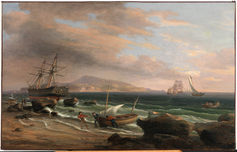 A Broad Harbor, 1844 (oil on canvas)