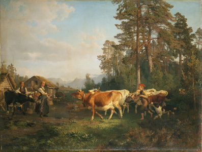 Landscape with cows, 1882 (painting)