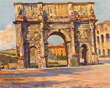 Rome: L'arc de Constantin (colour litho)