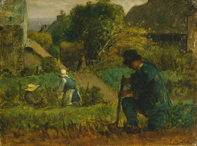 Garden Scene, 1854 (oil on canvas)