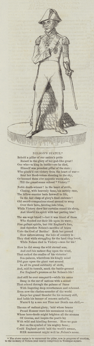 Nelson's Statue (engraving)