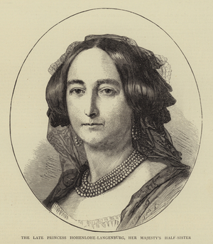 The Late Princess Hohenlohe-Langenburg, Her Majesty's Half-Sister (engraving)