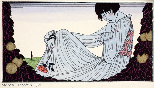 Contemplation  1919 (pochoir print)