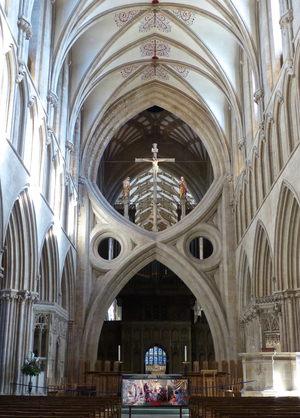 'Votive Offering' on display at Wells Cathedral, 1989 (photo)