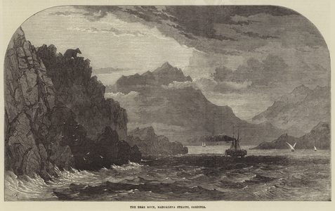 The Bear Rock, Maddalena Straits, Sardinia (engraving)