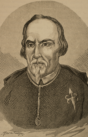 Pedro Calderon de la Barca (1600-1681). Engraving.