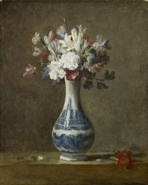 A Vase of Flowers, early 1760s (oil on canvas)