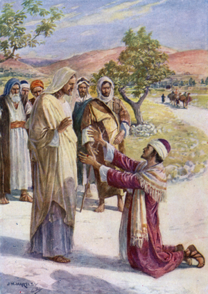 "What lack I yet?", Matthew XIX 20 (colour litho)