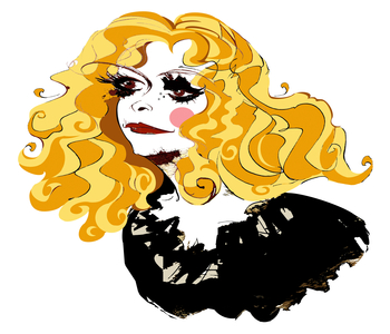 Alison Goldfrapp, English pop singer, colour caricature , 2010 by Neale Osborne