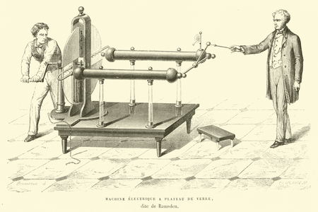 Machine Electrique a Plateau de Verre, dite de Ramsden (engraving)
