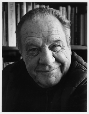 Lawrence Durrell, New York City, 1986 (b/w photo)