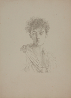 Mrs Henry Cust, c.1890s (pencil on paper)