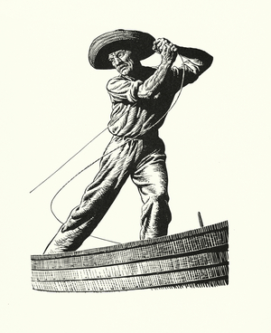 Illustration for The Old Man and the Sea by Ernest Hemingway (litho)