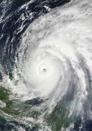 Hurricane Wilma, Atlantic Ocean, On 21/10/2005, True Colour Satellite Image