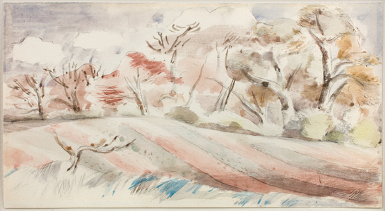 Spring Landscape, 1935 (Pen and ink, watercolour and pencil on paper)