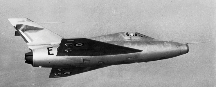 French plane Gerfaut (or SFECMAS 1402) delta-wing jet plane with (1st fly in 1954)