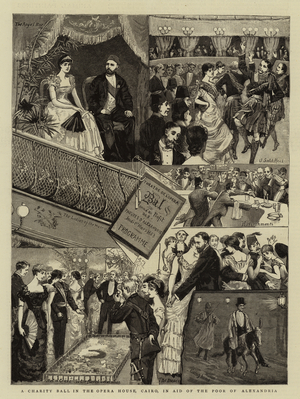 A Charity Ball in the Opera House, Cairo, in Aid of the Poor of Alexandria (engraving)