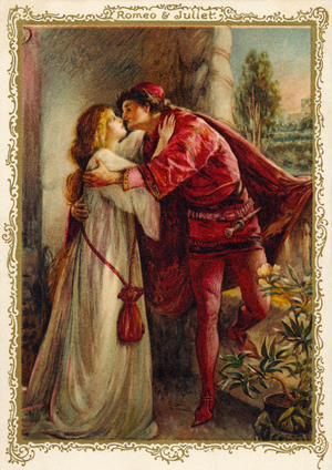 Scene from 'Romeo and Juliet' by William Shakespeare (print)