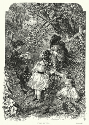 Summer flowers (engraving)