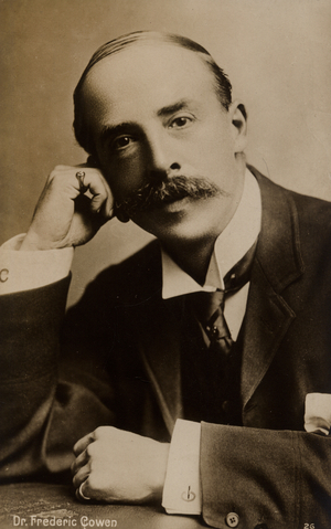 Sir Frederic Hymen Cowen, 1898 (sepia photo)