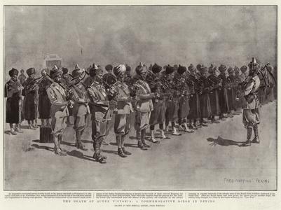 The Death of Queen Victoria, a Commemorative Dirge in Peking (litho)