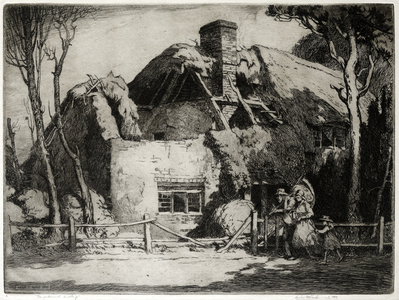 The Condemned Dwelling, Throop, 1916 (etching)