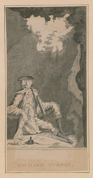 Richard Turpin aka Dick Turpin, highwayman (engraving)