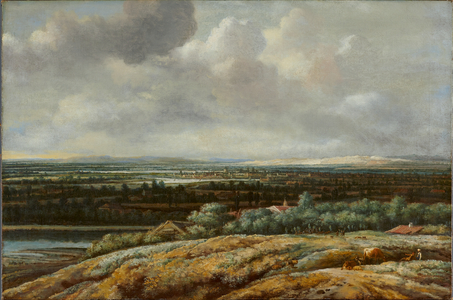Panoramic Landscape with a City in the Background, 1655 (oil on canvas)
