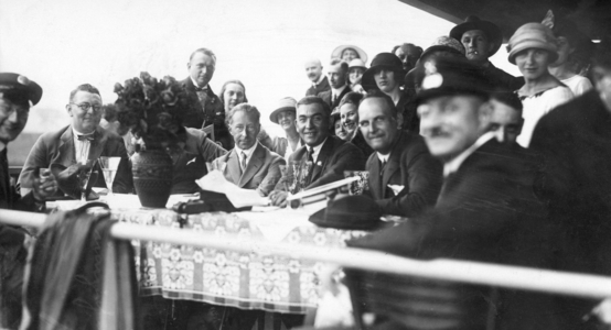 Crown Prince Wilhelm of Prussia at a motorcycle race, 1924