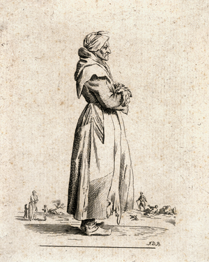 Peasant woman (engraving)