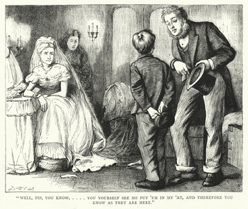 Illustration for Great Expectations by Charles Dickens (engraving)