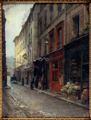 Le Cabaret du Père Lunette, rue des Anglais, in 5-1906 (oil on canvas)