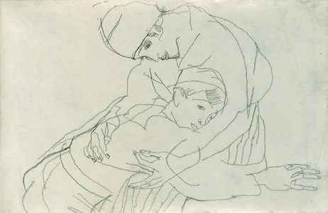 Embrace, 1914 (pencil on paper)