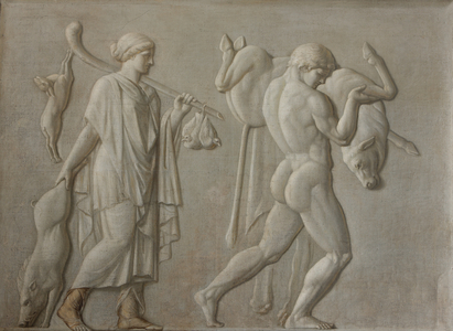 Autumn or Winter and Theseus or Hercules carrying a Bull