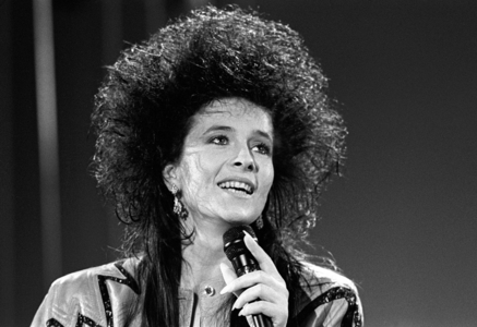 Singer Ines Paulke (GDR), people, optimistic; singer, musician, musician ..., 1986 (photo)
