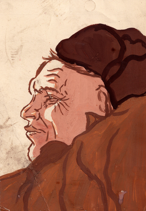 Portrait of Worker, 1963 (gouache on paper)
