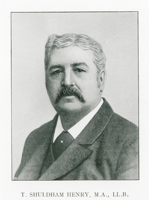 T Shuldham Henry, MA, LLB (b/w photo)