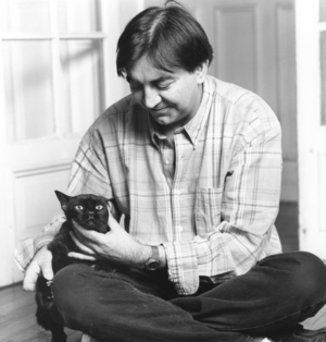 Gilles Vidal and her cat